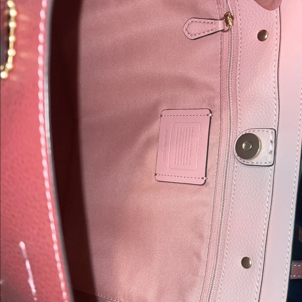 Coach Burgundy Leather Handbag - Picture 4 of 6
